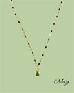 Heart Stone Necklaces in gold - various birthstone colours