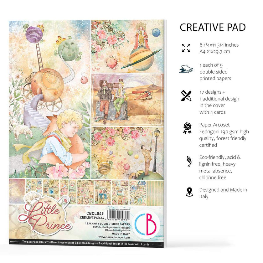 Ciao Bella The Little Prince Creative Pad A4 9/Pkg