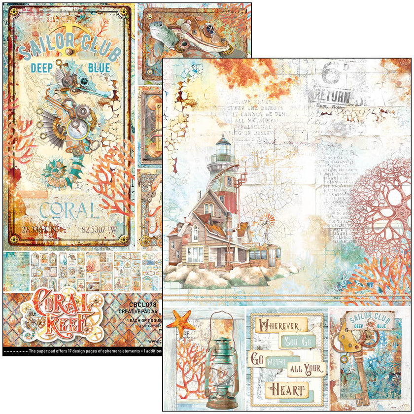 Coral Reef Creative Pad A4 9/Pkg