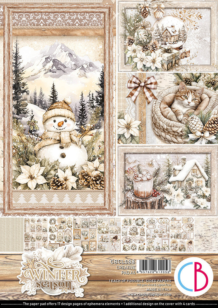 Winter Season Creative Pad A4 9/Pkg