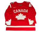 Connor Bedard Autographed Team Canada Heritage Red Nike Jersey Inscribed 