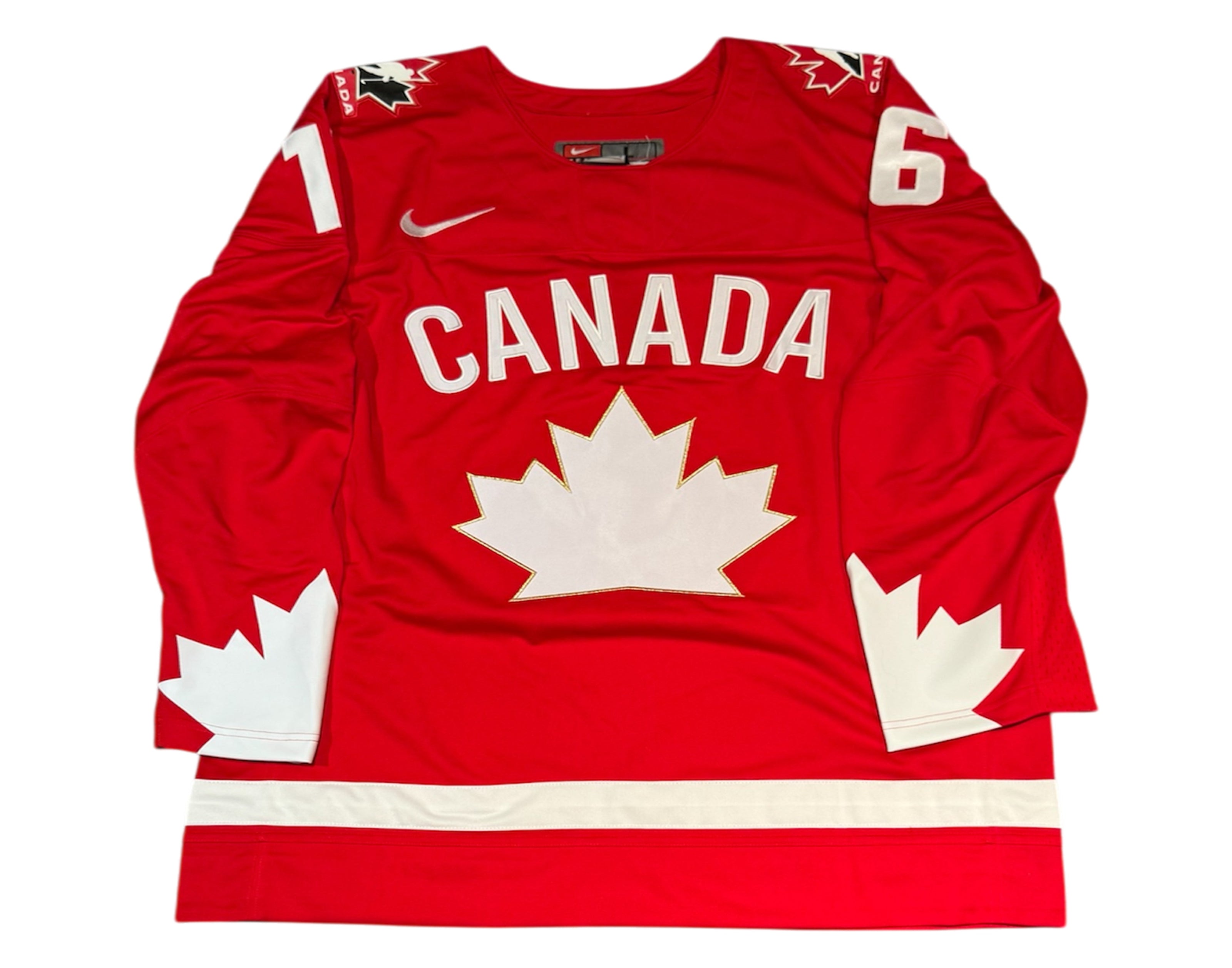 Connor Bedard Autographed Team Canada Heritage Red Nike Jersey Inscribed 