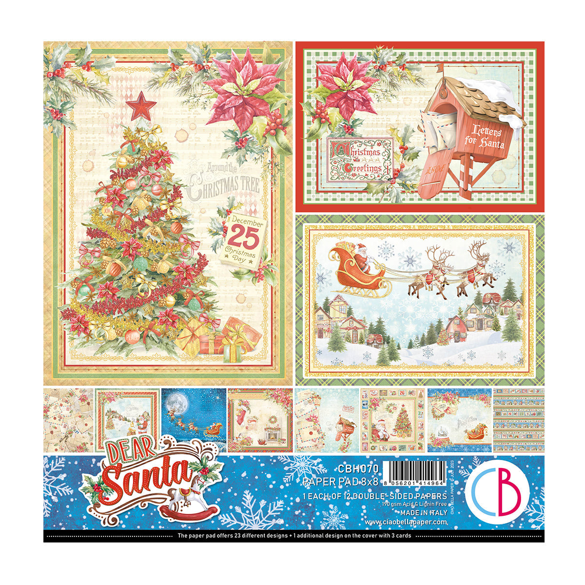Ciao Bella Dear Santa Paper Pad 8