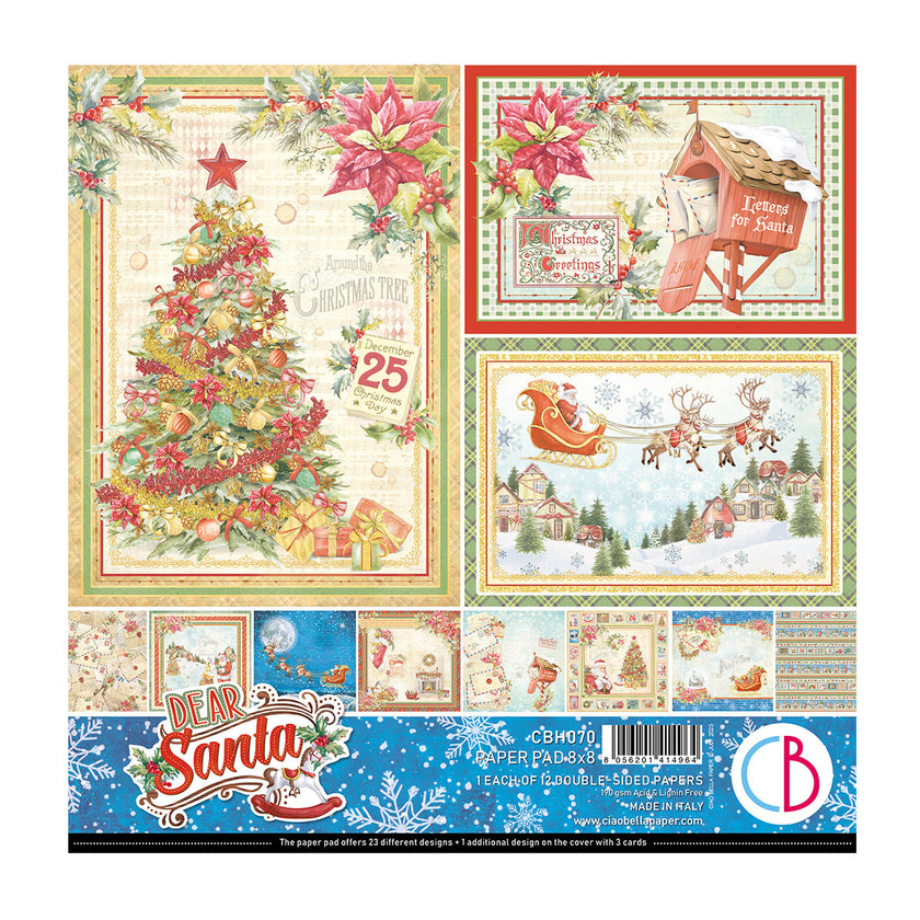 Ciao Bella Dear Santa Paper Pad 8