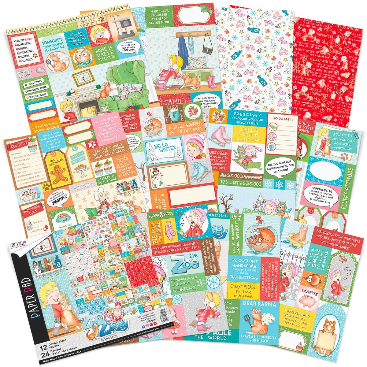 Ciao Bella Zoe & Ziggy Paper Pad 12