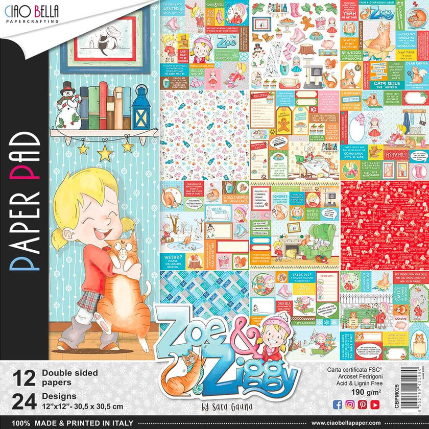 Ciao Bella Zoe & Ziggy Paper Pad 12