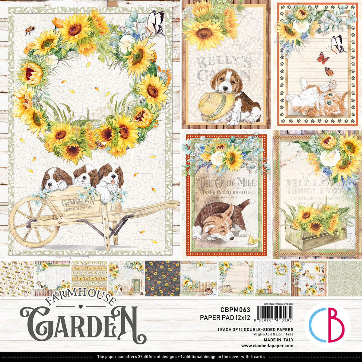 Ciao Bella Farmhouse Garden Paper Pad 12