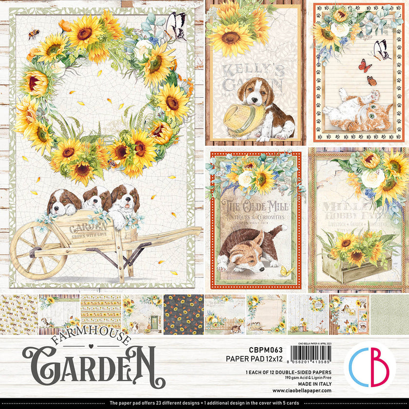Ciao Bella Farmhouse Garden Paper Pad 12