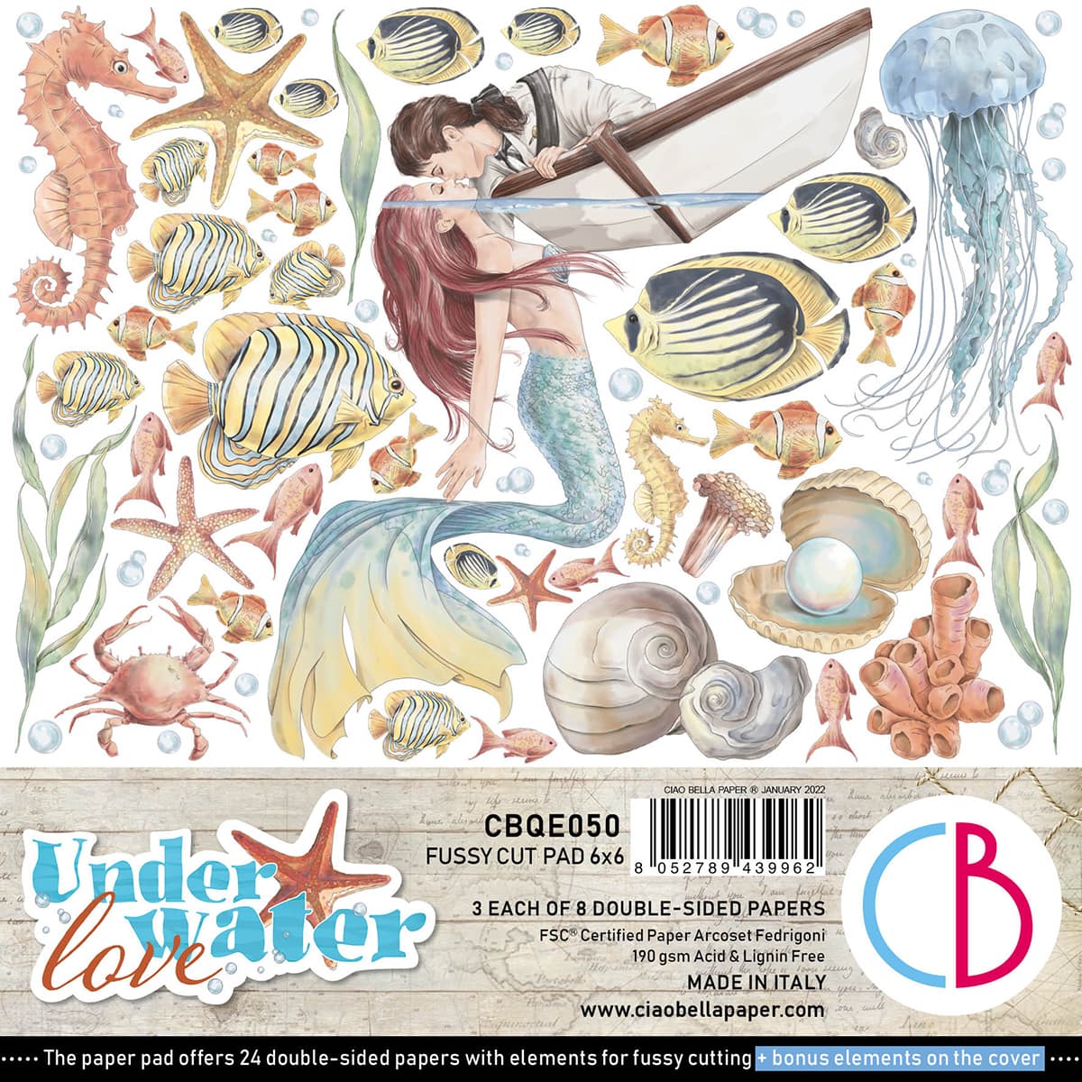 Ciao Bella Underwater Love Fussy Cut Pad 6