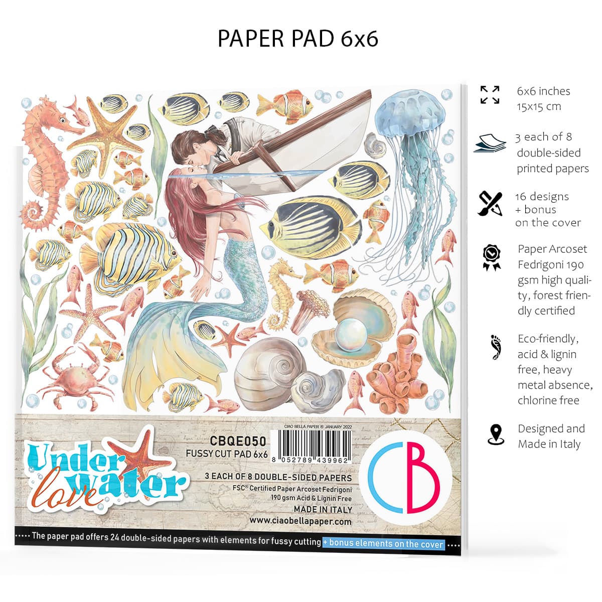 Ciao Bella Underwater Love Fussy Cut Pad 6
