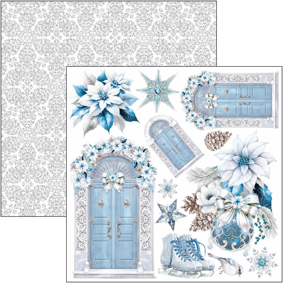 Elegance of Blue Fussy Cut Pad 6
