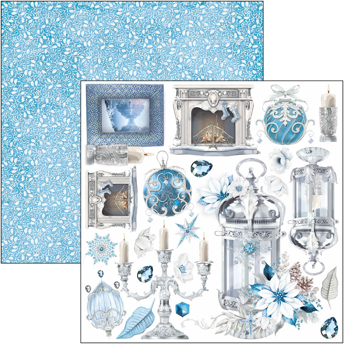 Elegance of Blue Fussy Cut Pad 6