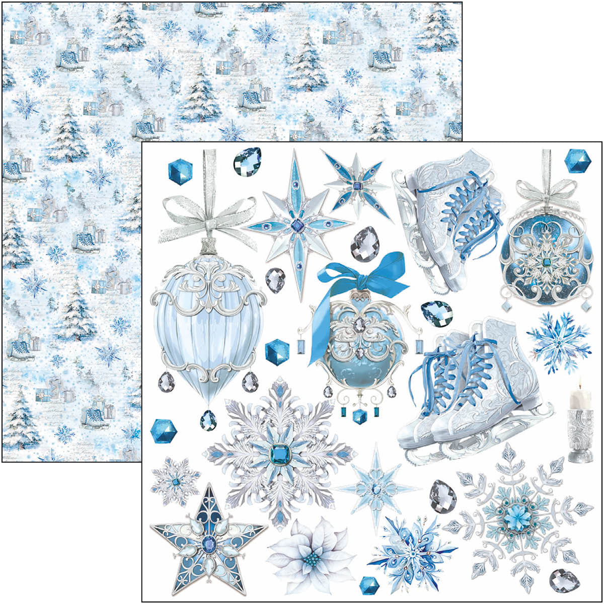 Elegance of Blue Fussy Cut Pad 6