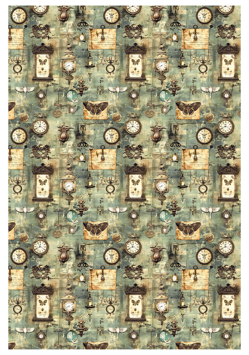 Rice Paper A4 MIXED 4/Pkg Cabinet Of Curiosities