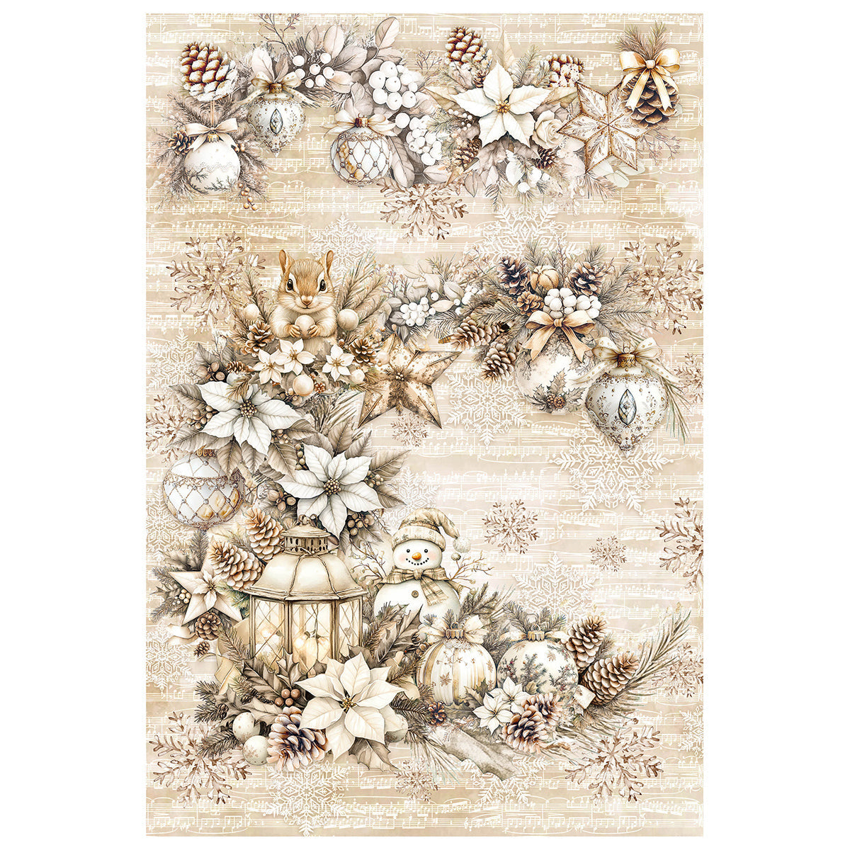 Rice Paper A4 MIXED 4/Pkg Winter Season