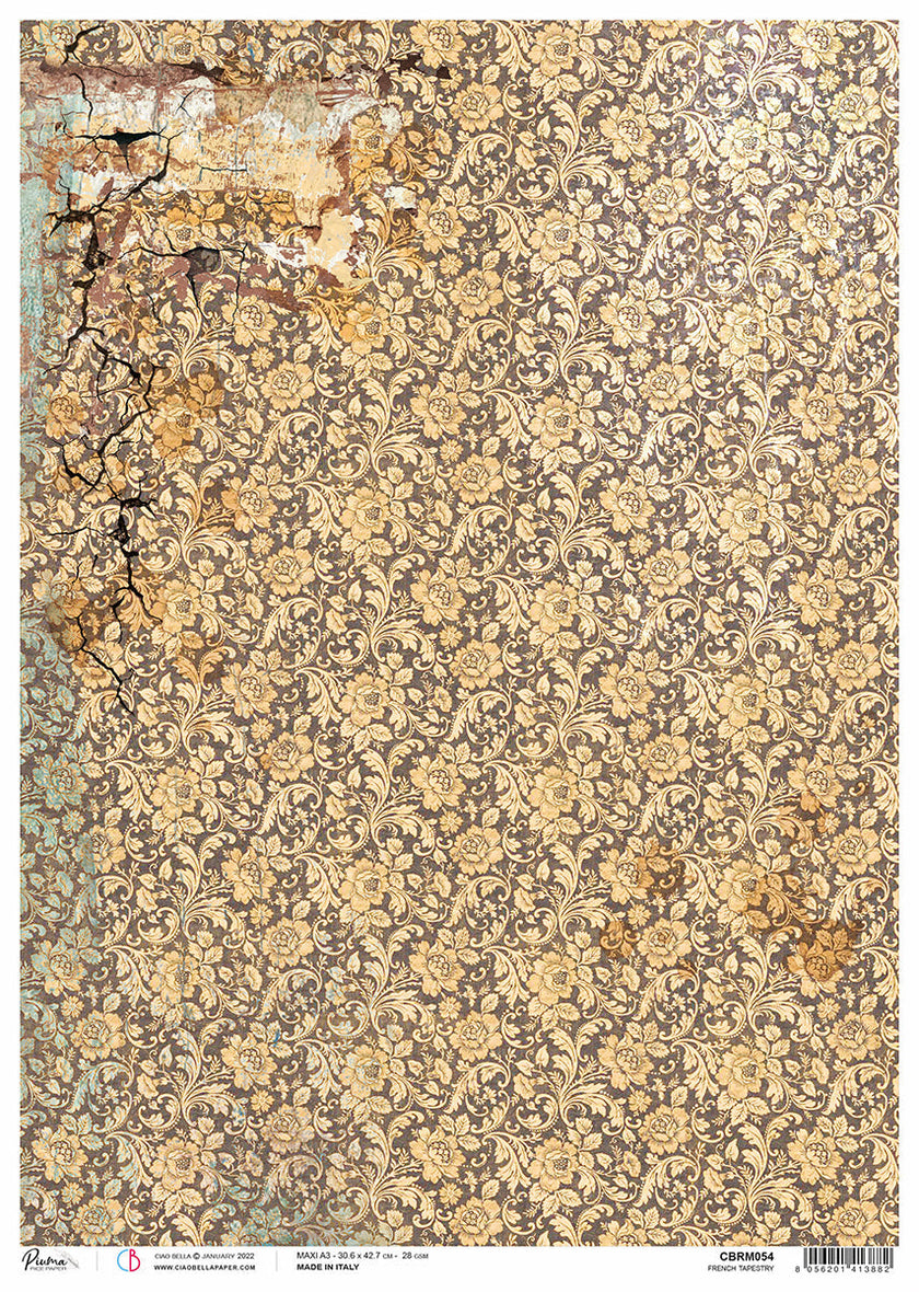 Rice Paper A3 Piuma French tapestry - 3 Sheets