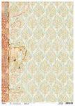 Rice Paper A3 Piuma Victorian damask - 3 Sheets