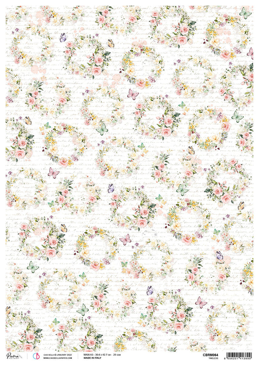 Ciao Bella Rice Paper A3 Piuma Timeless - 3 Sheets