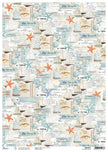 Ciao Bella Rice Paper A3 Piuma Our Seaside Escape - 3 Sheets