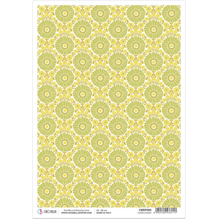 Ciao Bella Rice Paper A4 Flower Power