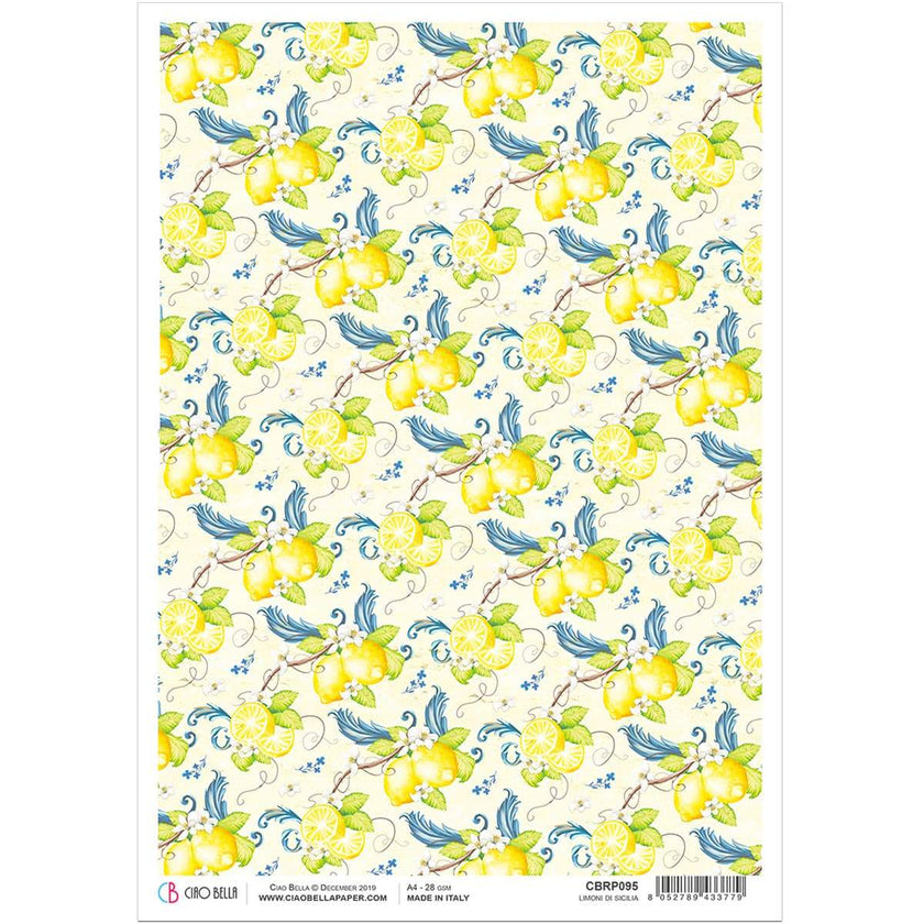 Ciao Bella Rice Paper A4 Limoni di Sicilia