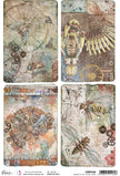 Ciao Bella Rice Paper A4 Piuma Engine Of The Future Cards - 5 Sheets