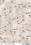 Ciao Bella Rice Paper A4 Piuma Flower Dance - 5 Sheets