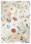 Rice Paper A4 Piuma Blossoms dance - 5 Sheets