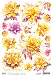 Rice Paper A4 Piuma Charmed Flowers - 5 Sheets