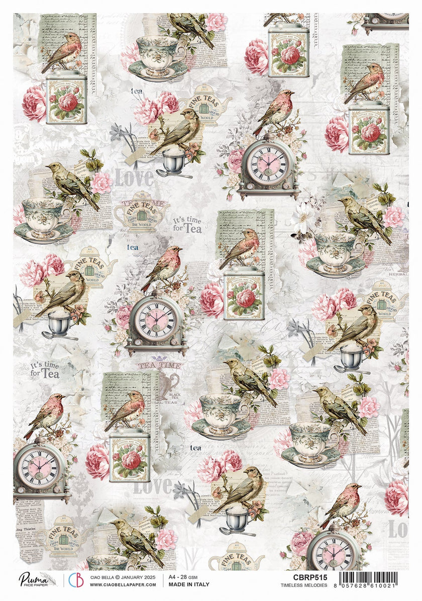 Rice Paper A4 Timeless melodies - 5 Sheets