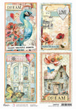 Rice Paper A4 Majestic Dreams cards - 5 Sheets