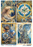 Rice Paper A4 Celestial Cards - 5 Sheets