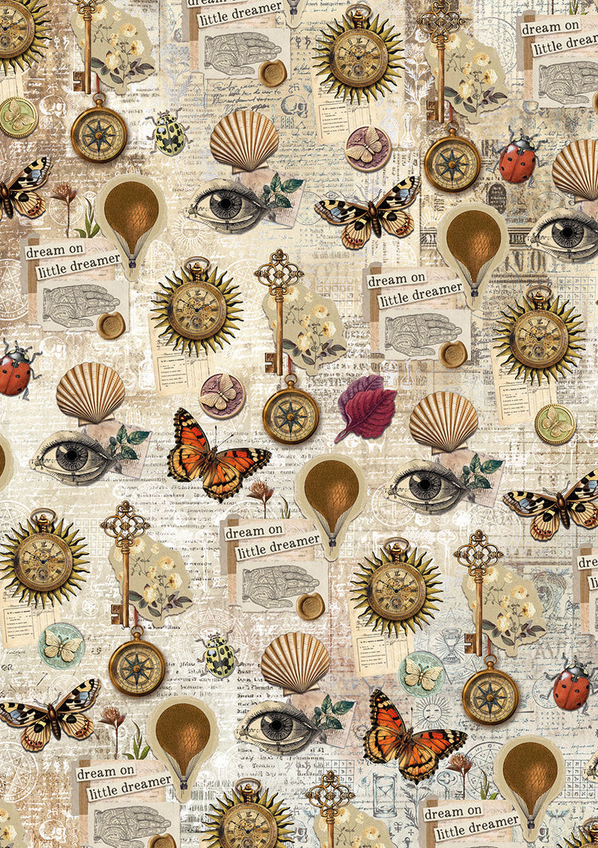 Rice Paper A5 MIXED 8/Pkg Cabinet Of Curiosities