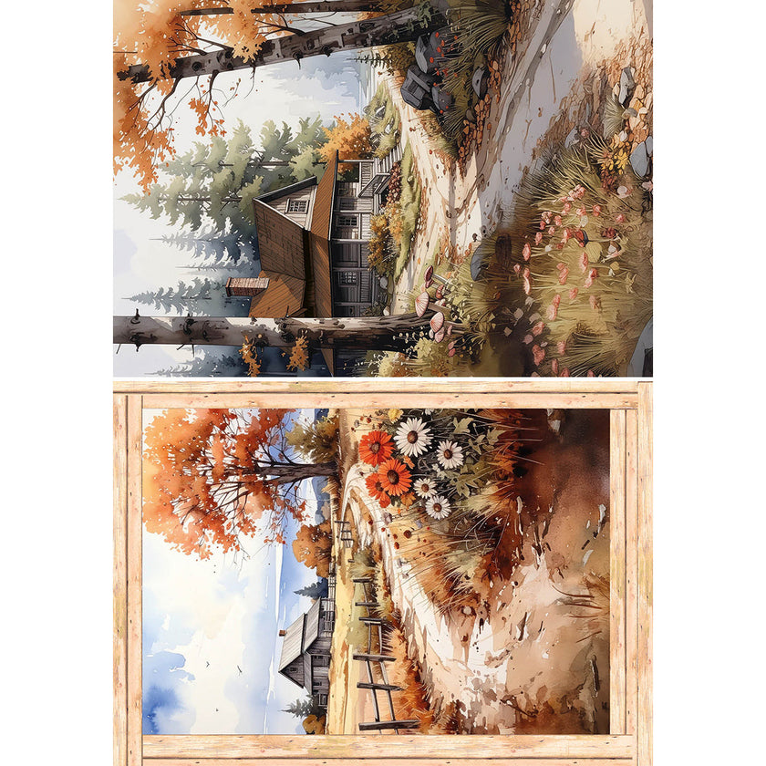 Rice Paper A5 MIXED 8/Pkg Hello Fall