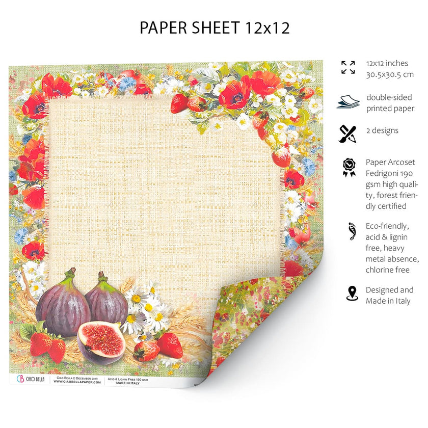 Ciao Bella Sweet Countryside Paper Sheet 12