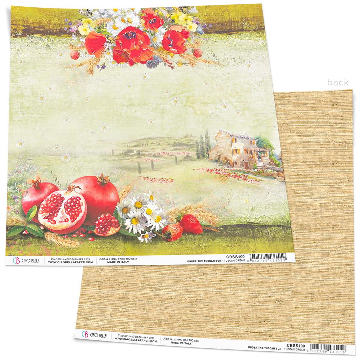 Ciao Bella Tuscan Dream Paper Sheet 12