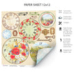 Ciao Bella Tuscan Clocks Paper Sheet 12
