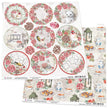 Ciao Bella Frozen Roses Medallions Paper Sheet 12