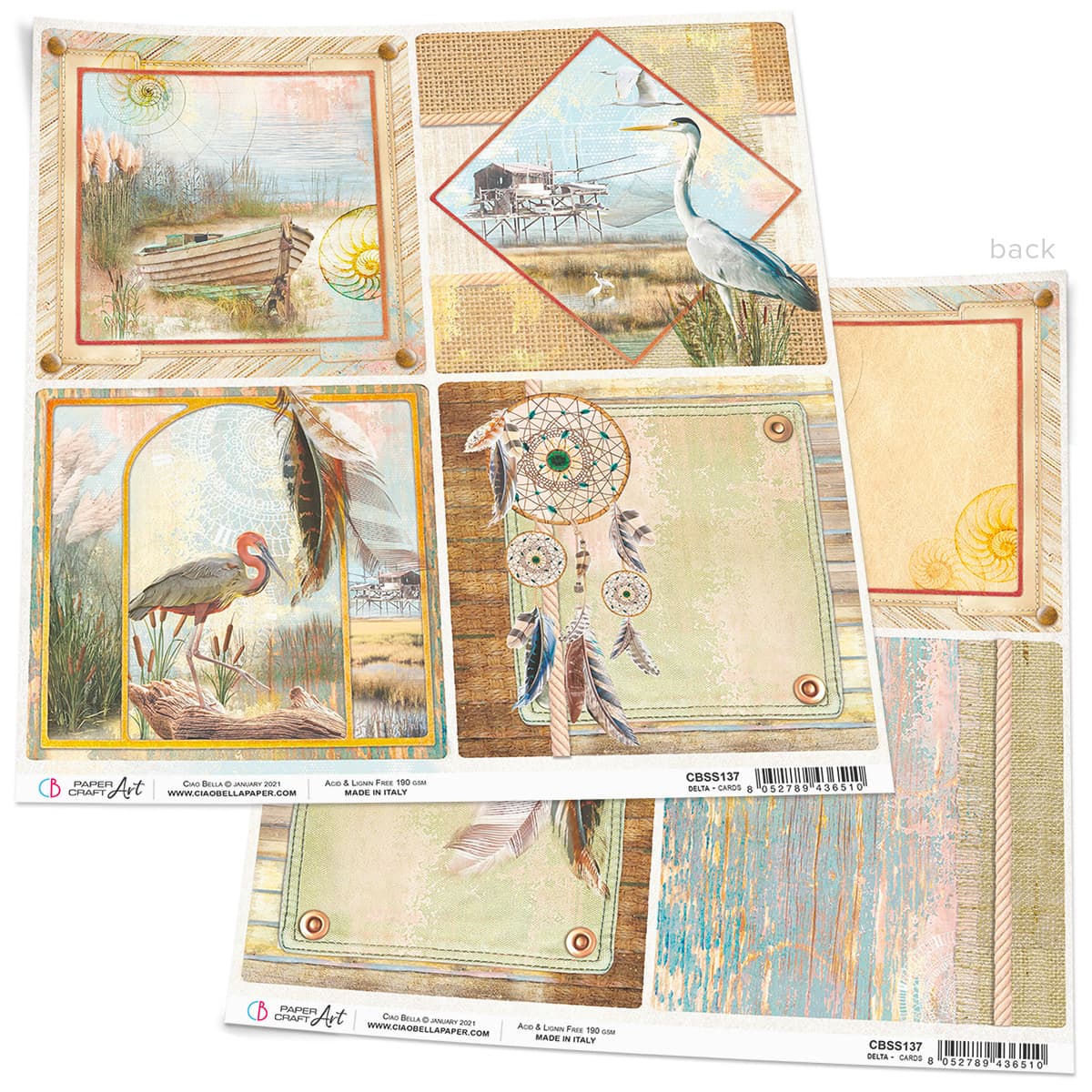 Ciao Bella Delta Cards Paper Sheet 12