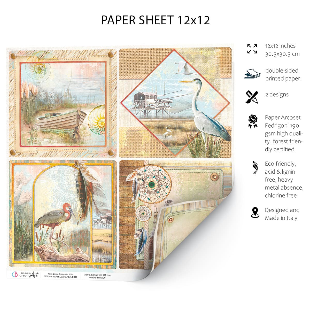 Ciao Bella Delta Cards Paper Sheet 12
