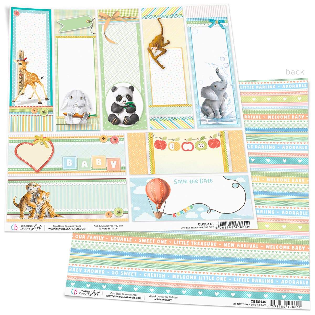 Ciao Bella Save the Date Paper Sheet 12