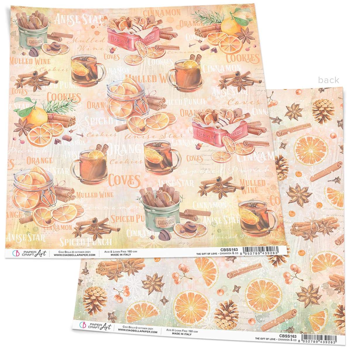 Ciao Bella Cinnamon & Co Paper Sheet 12