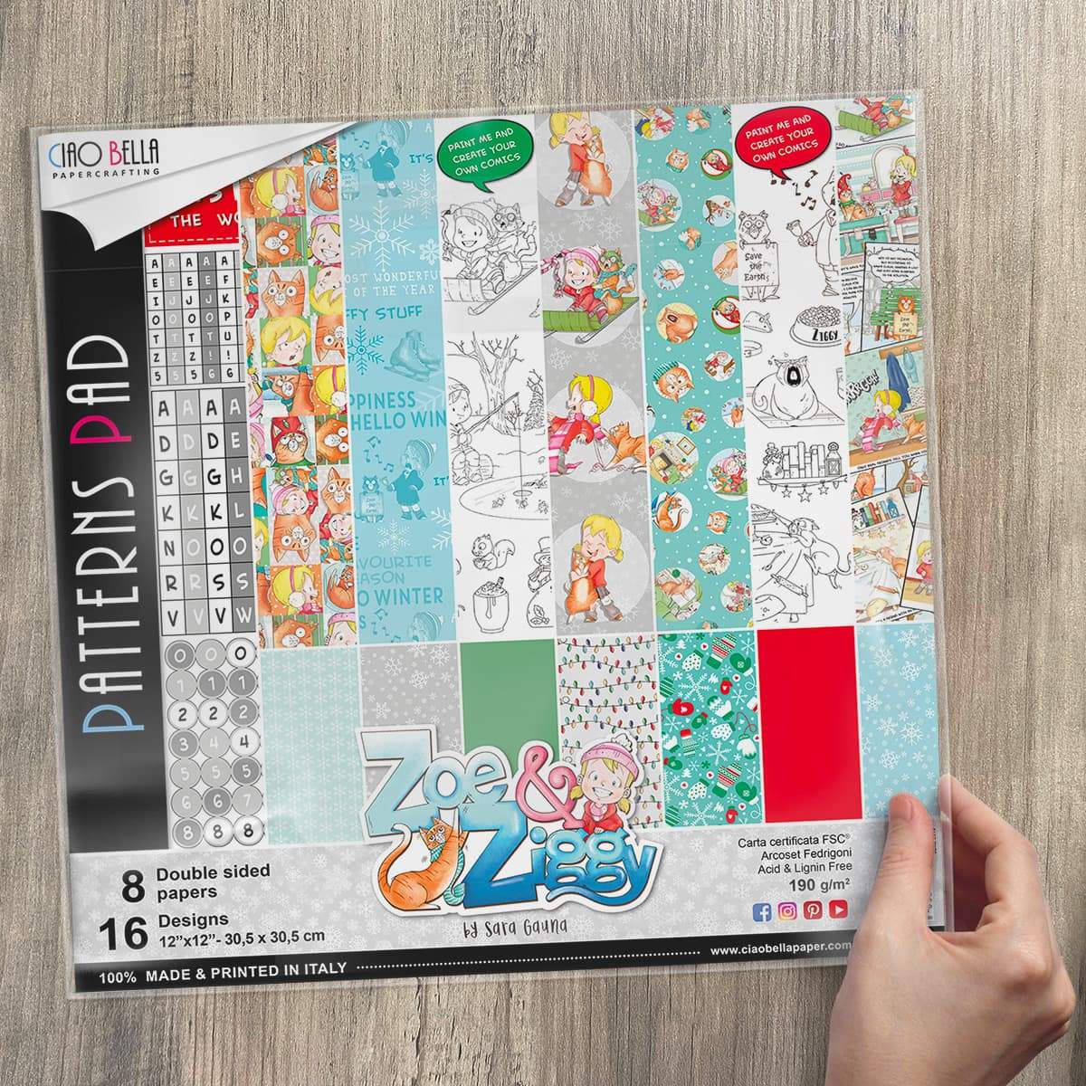 Ciao Bella Zoe & Ziggy Patterns Pad 12