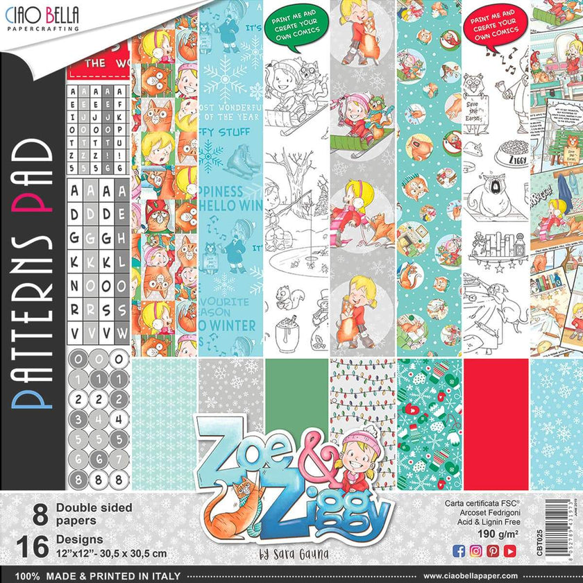 Ciao Bella Zoe & Ziggy Patterns Pad 12