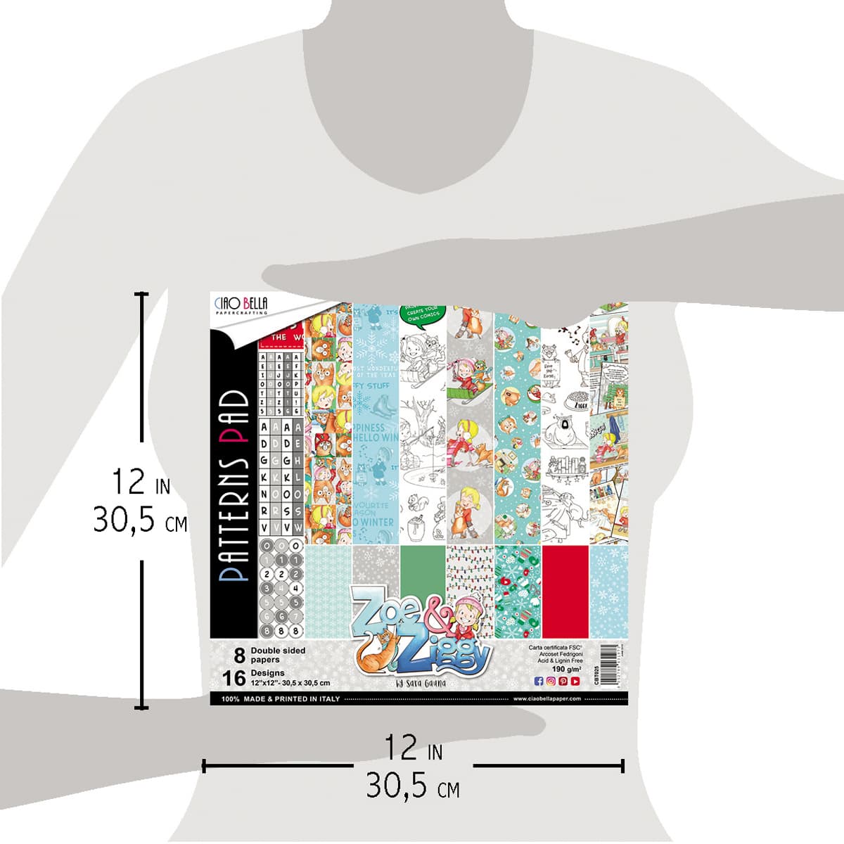 Ciao Bella Zoe & Ziggy Patterns Pad 12
