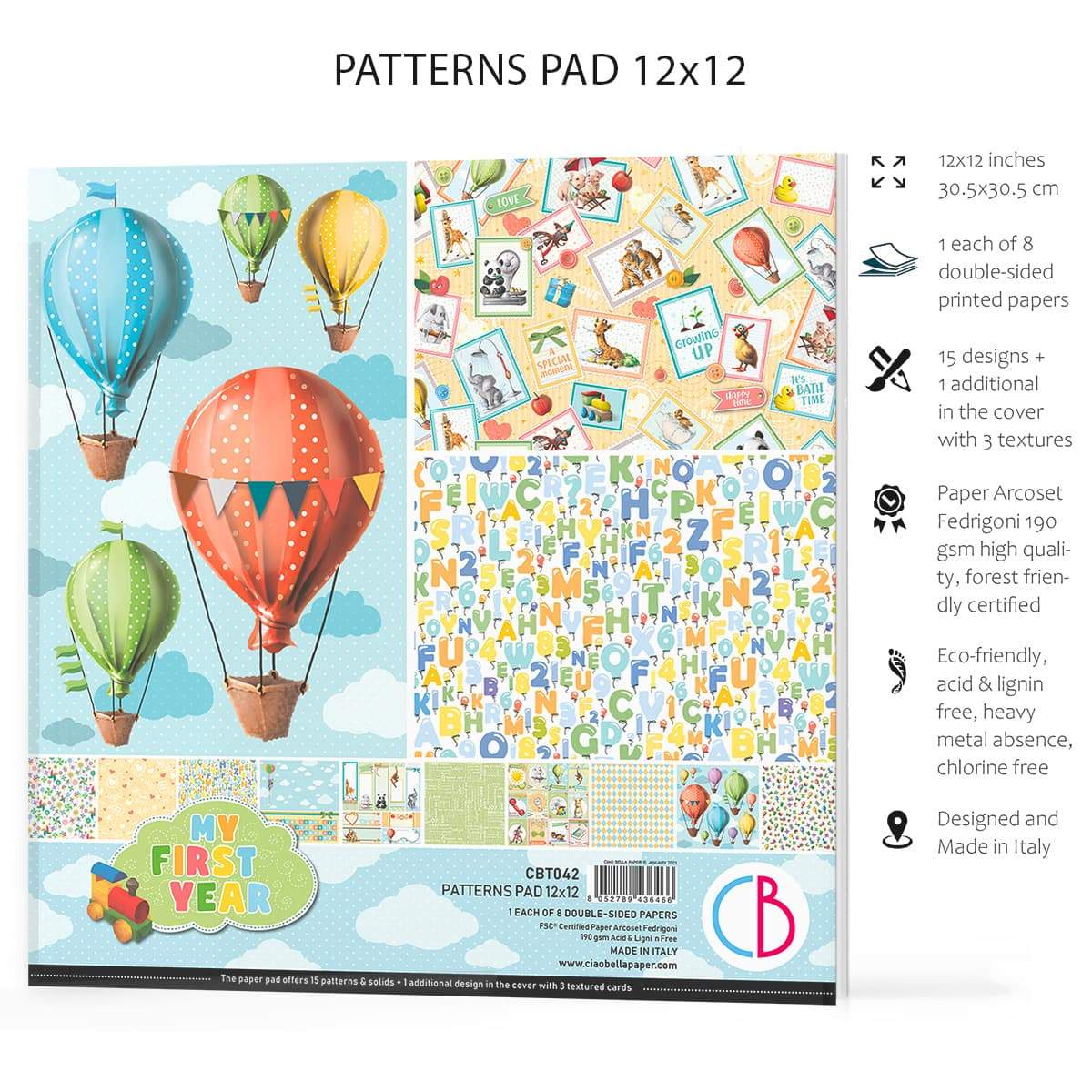 Ciao Bella My First Year Patterns Pad 12