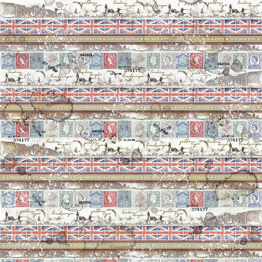 London's Calling Patterns Pad 12x12 8/Pkg + 1 Free deluxe sheet