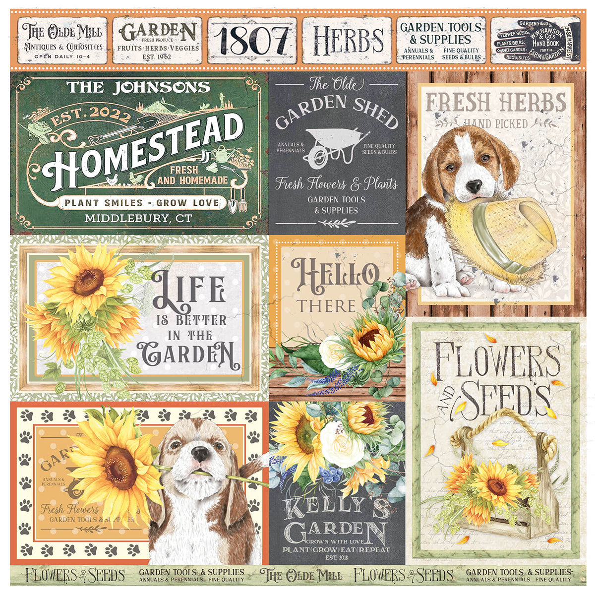 Ciao Bella Farmhouse Garden Patterns Pad 12