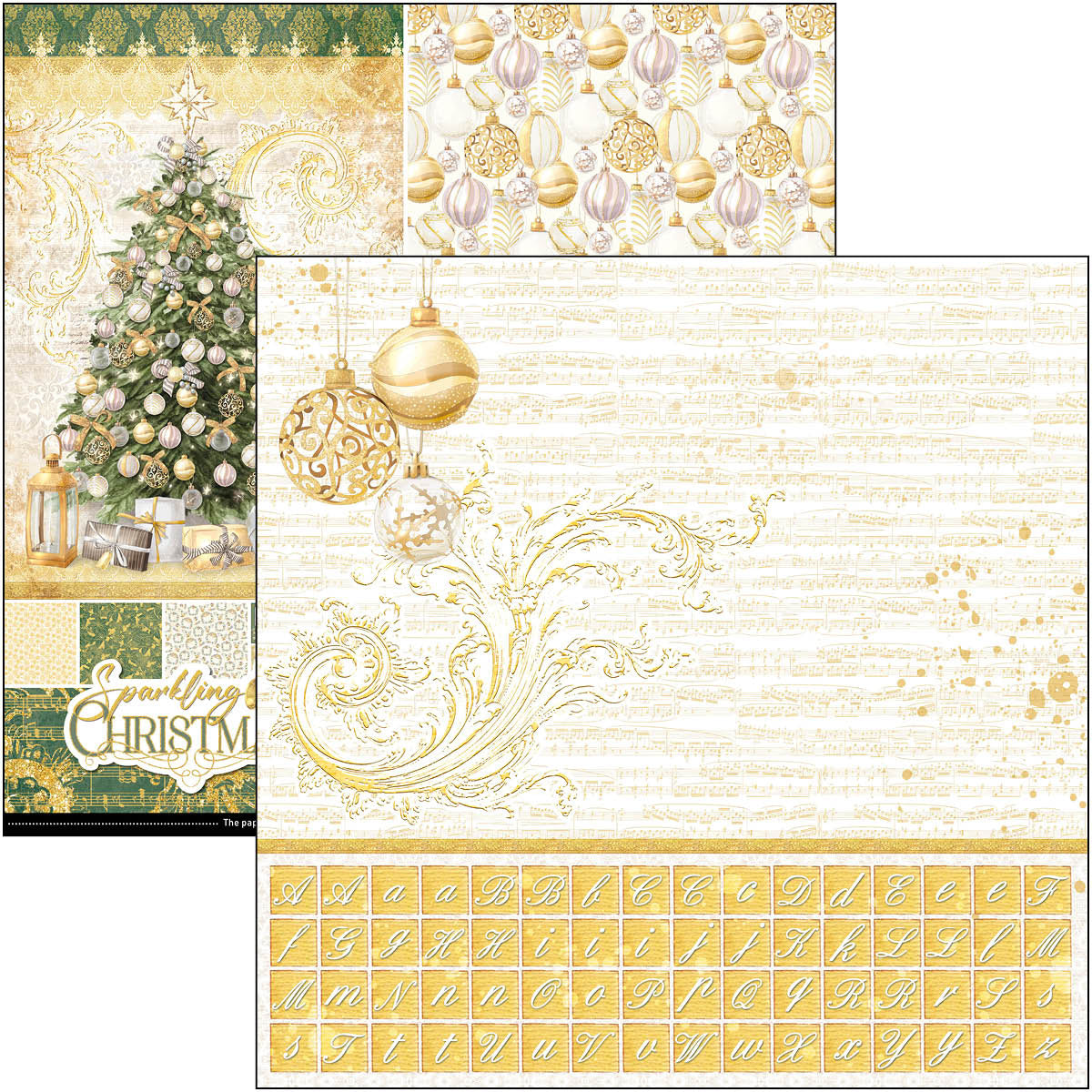 Ciao Bella Sparkling Christmas Patterns Pad 12