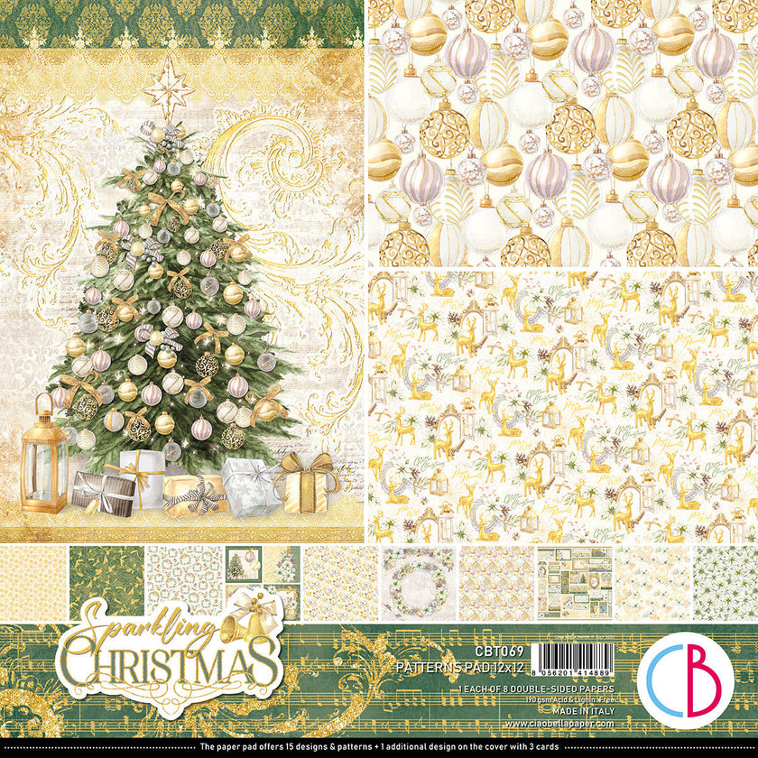 Ciao Bella Sparkling Christmas Patterns Pad 12